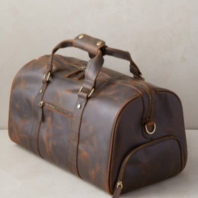 Tahoe Distressed Leather Duffel Bag