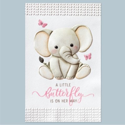 Baby Elephant (BY) Folded W/Env