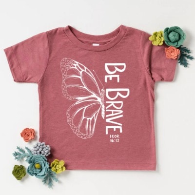 Mauve Be Brave Butterfly