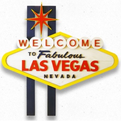 Welcome To Las Vegas Wood Sign
