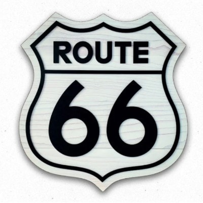 Route 66 Sign Wood Wall Art