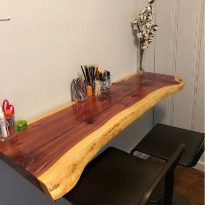 5 Ft Live Edge Cedar Slab