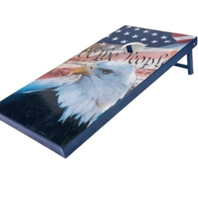 "WE THE PEOPLE" CORN HOLE - Deluxe Poly Lumber Patriotic Game Set