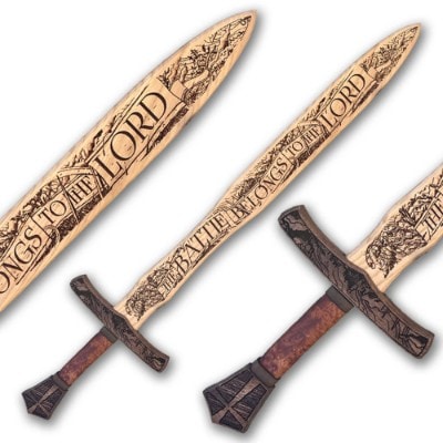 The Battle Belongs To The Lord - Bible Verse Wall Sword Decor