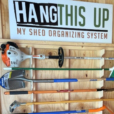 Garden Tool Organizer Rack 36" - Stud Mounted