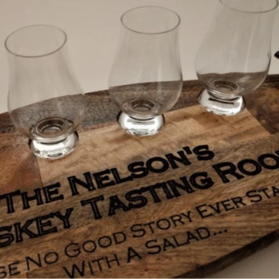 Whiskey Tasting Flight Set, Personalized and Custom Engraving