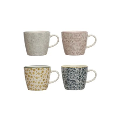 10 oz. Hand-Stamped Stoneware Mug