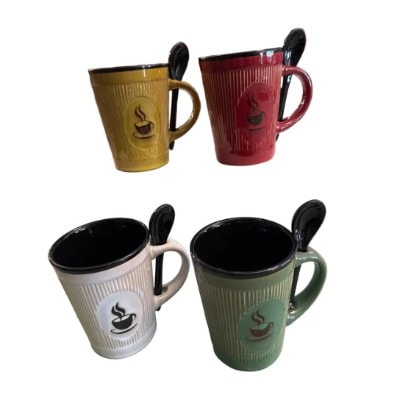 4 Piece Ceramic Coffee Mug Set