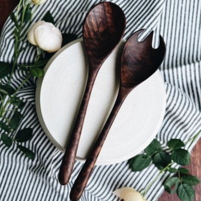 RTS Classic Salad Serving Set, Fancy Walnut