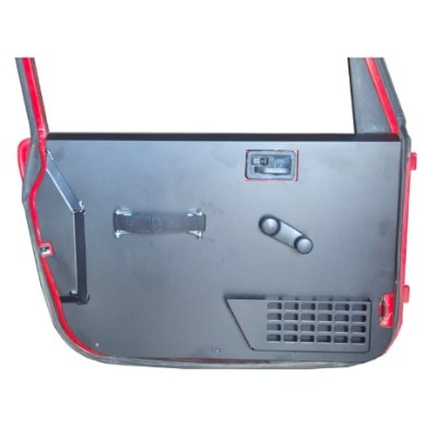 Jeep Wrangler TJ/LJ Interior Door Panels w/ Pocket (Full Door) - Black Powder Coated Flat Aluminum