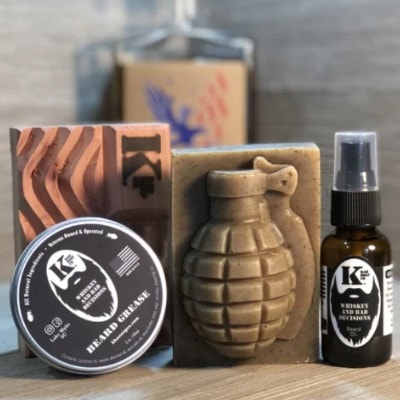 All Natural Beard Care and Grenade Soap Kit
