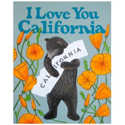 "I Love You California" Poppy Print