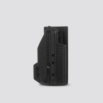 KYDEX HOLSTER WITH VELCRO(R) HOOK ATTACHMENT PANEL (LIGHT BEARING) BLACK