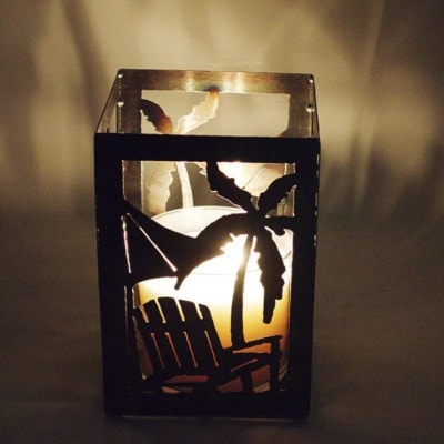 BEACH SCENE CANDLE HOLDER