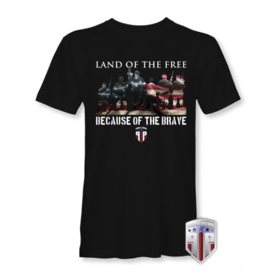 Land Of The Free Because Of The Brave - American Flag Shirt - Patriotic Shirts
