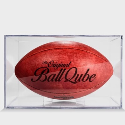 CLEAR BASE UV-PROTECTED GRANDSTAND FOOTBALL DISPLAY CASE