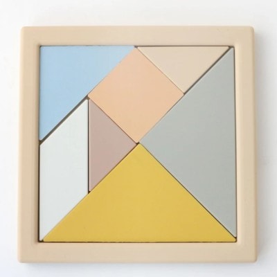 Silicone Tangram Puzzle Board – Montessori Shape & Logic Toy