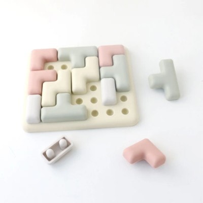 Silicone Pentomino Puzzle Board – Montessori Shape & Logic Toy for Kids