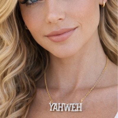 Yahweh 18K Cubic Zirconia Necklace