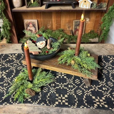 Brown Realistic Taper Candles Set w/FREE Remote