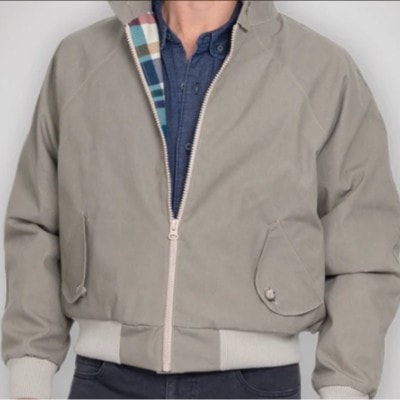 Harrington Jacket - Pewter Cream