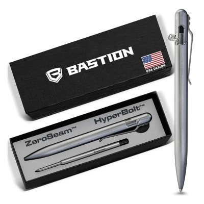 Titanium - SLIM Bolt Action Pen by Bastion