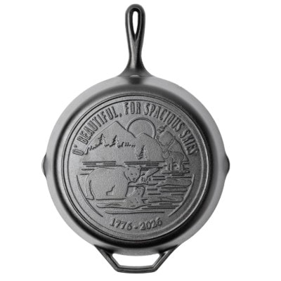 Lodge 12 Inch Seasoned Cast Iron Skillet, Spacious Skies