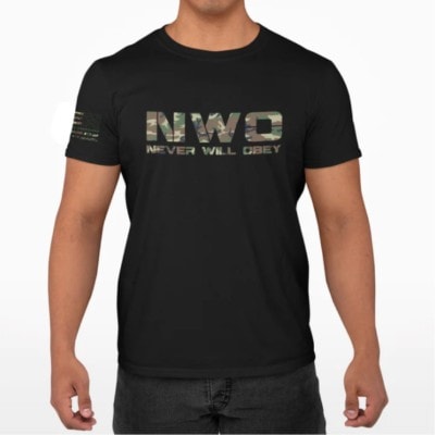 Never Will Obey - Camo - S/S Tee