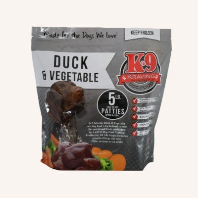Duck & Vegetable Raw Dog Food – Grain-Free, Single Protein, Nutrient-Rich