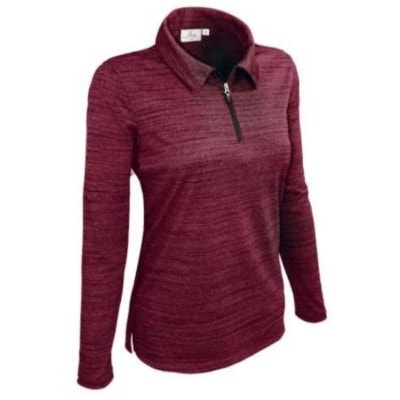 Women’s Long Sleeve Quarter-Zip Tiger Polo Shirt