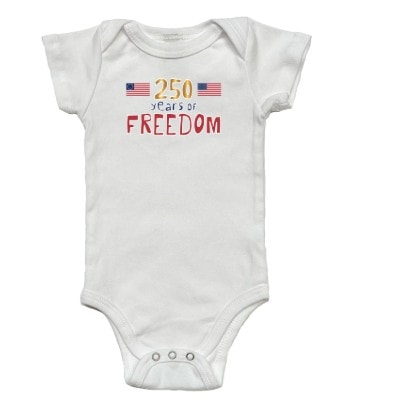 250 Years of Freedom Short Sleeve Onesie