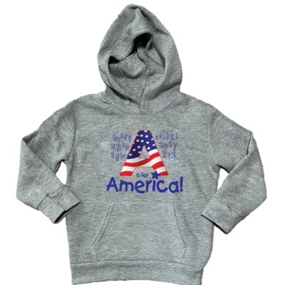 A is for America Toddler Pullover Hoodie