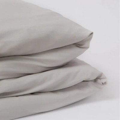 American Made 100% Cool Flow Cotton Duvet Cover - Silver Smoke