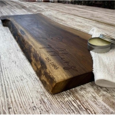 Walnut Live Edge Serving Board