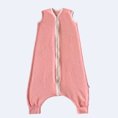 Sleeveless Organic Cotton Rib Knit Sleeper Bag For Walkers TOG 1.5