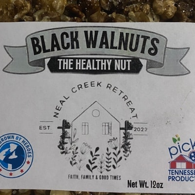Shelled Black Walnuts 12-oz. net weight package