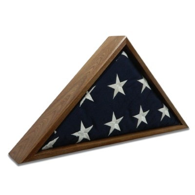 Walnut Burial Flag Display Case (5' x 9.5' Flag)