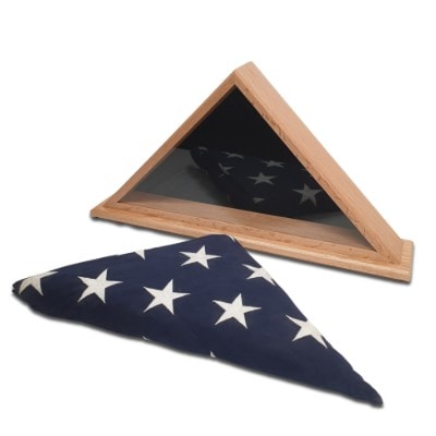 Oak Burial Flag Display Case (5' x 9.5' Flag)