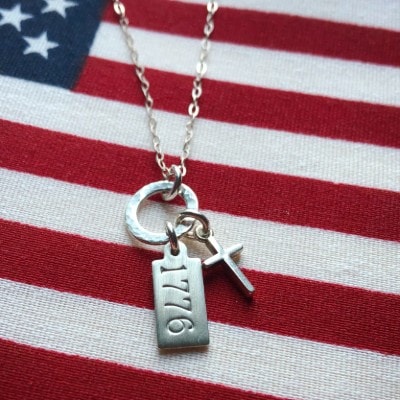 1776 Silver Charm Necklace