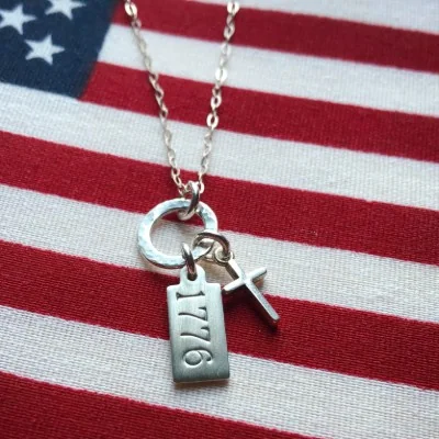 1776 Silver Charm Necklace