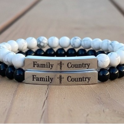 God, Family, Country Bracelet