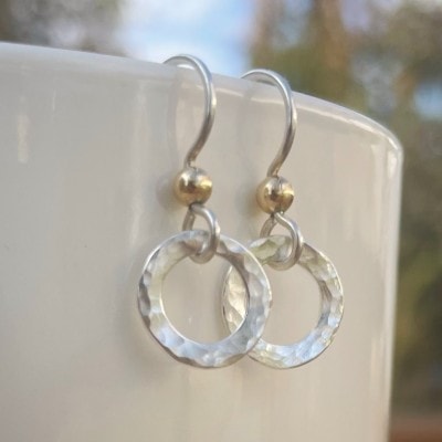 Dainty Silver Hoop Earrings