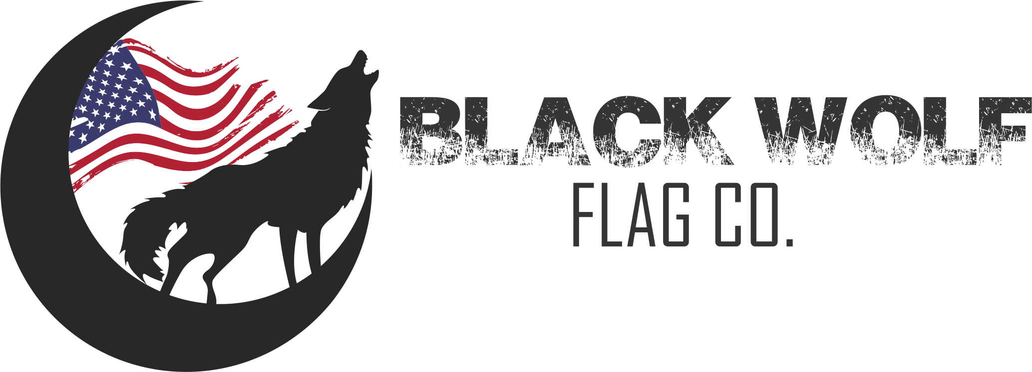 Black Wolf Flag and Trading Company Logo
