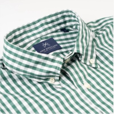 Poplin Button Down Sport Shirt - Kelly Gingham