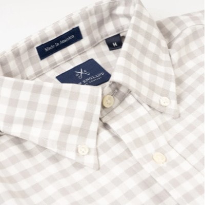 Bristol Oxford Cloth Button Down - Grey Check