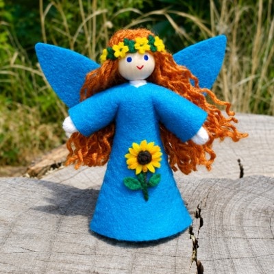Blue Sunflower Fairy Doll