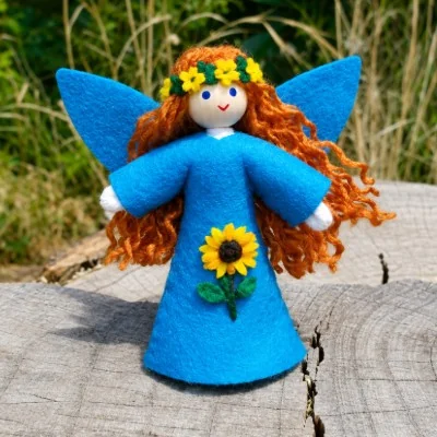Blue Sunflower Fairy Doll