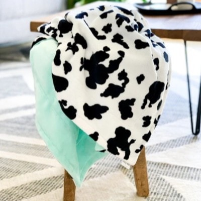 Cow Moo Baby Minky Blanket