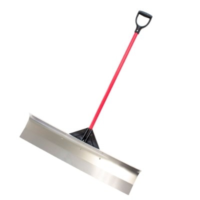 Aircraft-Grade Aluminum Snow Pusher with Fiberglass Handle and Poly D-Grip
