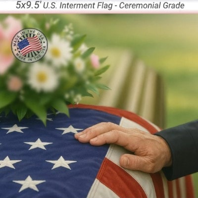 5x9.5 FT United States Interment Flag